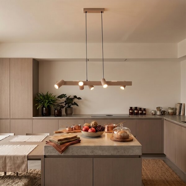Brilagi - LED RGBW Stmievateľný luster na lanku SELE 6xGU10/6,5W/230V béžový