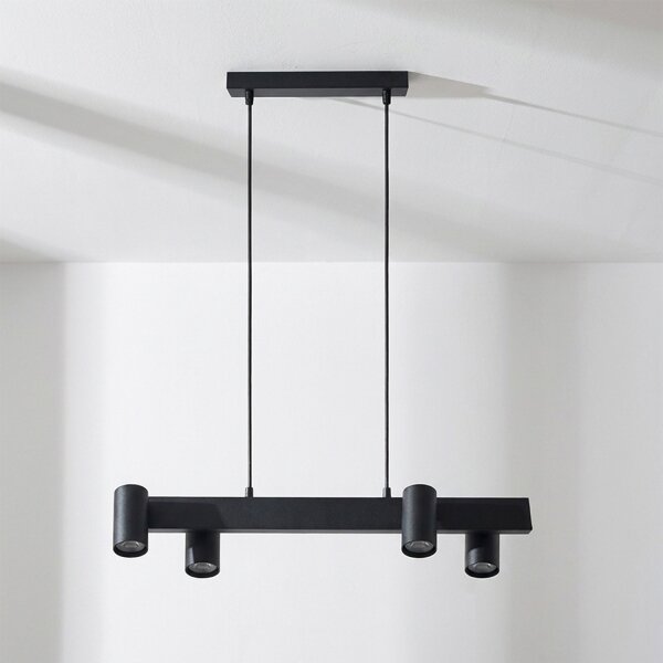 Brilagi - LED RGBW stmievateľný luster na lanku SELE 4xGU10/6,5W/230V čierny