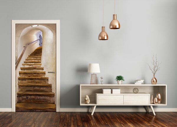 Fototapeta samolepiace na dvere schody do zámku 85x205 cm