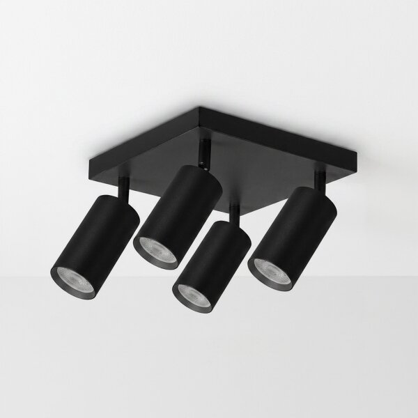 Brilagi - LED RGBW stmievateľné bodové svietidlo SELE SQUARE 4xGU10/6,5W/230V čierne