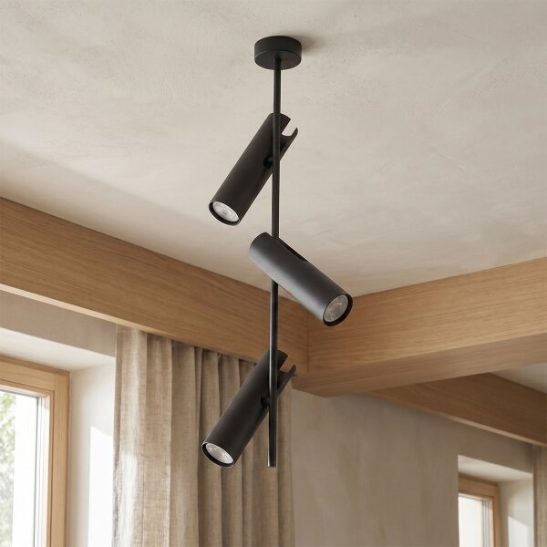 Brilagi - LED RGBW Stmievateľný luster na tyči BRANCH 3xGU10/6,5W/230V čierna