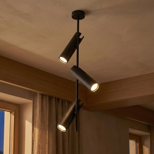 Brilagi - LED RGBW Stmievateľný luster na tyči BRANCH 3xGU10/6,5W/230V čierna