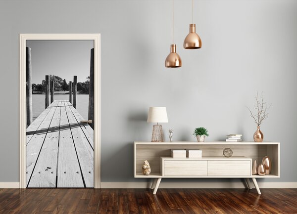 Fototapeta samolepiace na dvere drevené mólo 85x205 cm