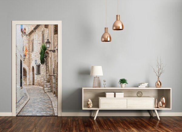 Fototapeta samolepiace dvere španielsko uličky 75x205 cm