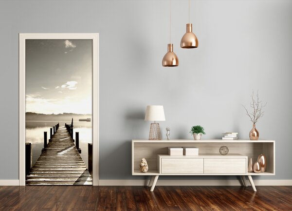 Fototapeta samolepiace na dvere drevené mólo 75x205 cm