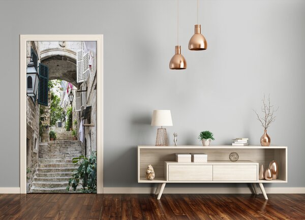 Fototapeta samolepiace dvere Dubrovník uličky 75x205 cm