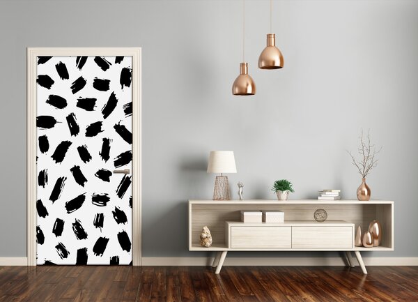 Fototapeta na dvere čiernobiele fľaky 85x205 cm