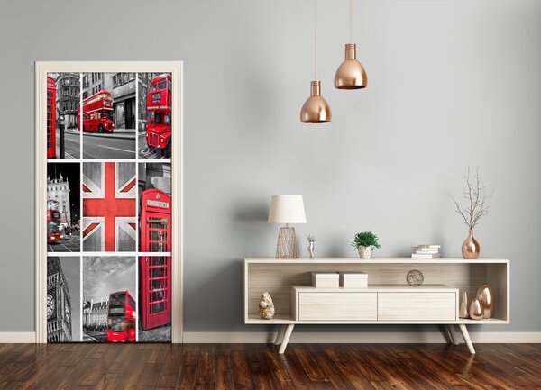 Fototapeta samolepiace na dvere koláž Londýn 75x205 cm