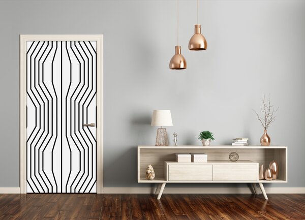 Fototapeta na dvere geometrické línie 75x205 cm