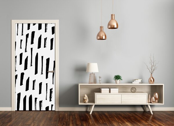Fototapeta na dvere čiernobiele fľaky 85x205 cm
