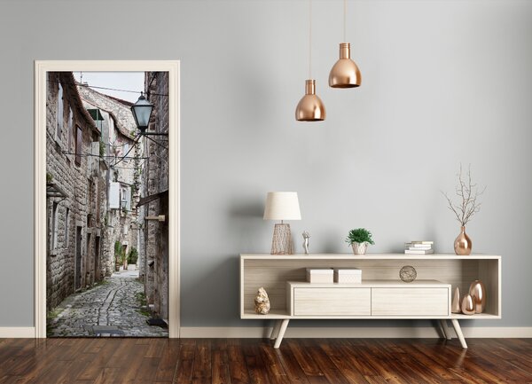 Fototapeta samolepiace dvere ulička Chorvátsko 75x205 cm
