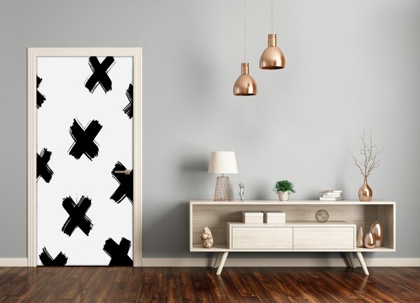Fototapeta na dvere čiernobiele fľaky 85x205 cm