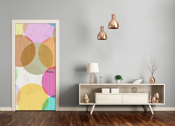 Fototapeta na dvere farebná kola 75x205 cm
