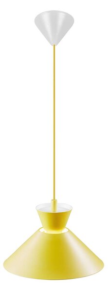 Závesné svietidlo s kovovým tienidlom, žlté, Ø 25 cm