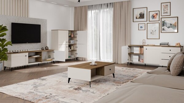 TP Living Konferenčný stolík Point 110 cm dub Castello/kašmírový