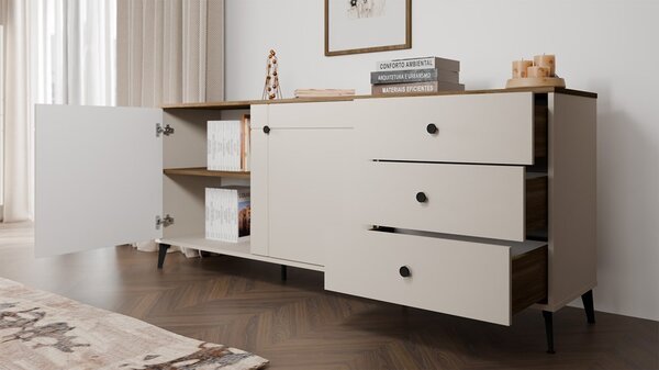 TP Living Komoda Point 183 cm dub Castello/kašmírová
