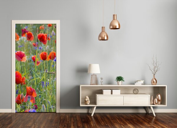 Fototapeta samolepiace poľné mak 75x205 cm