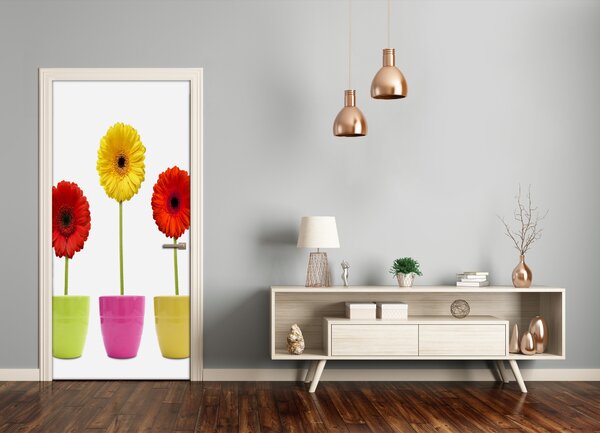 Fototapeta samolepiace farebné gerbery 85x205 cm