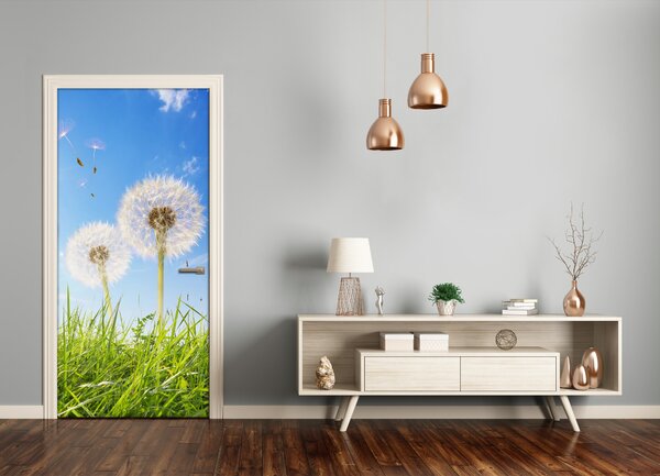 Fototapeta samolepiace Púpavy na lúke 85x205 cm