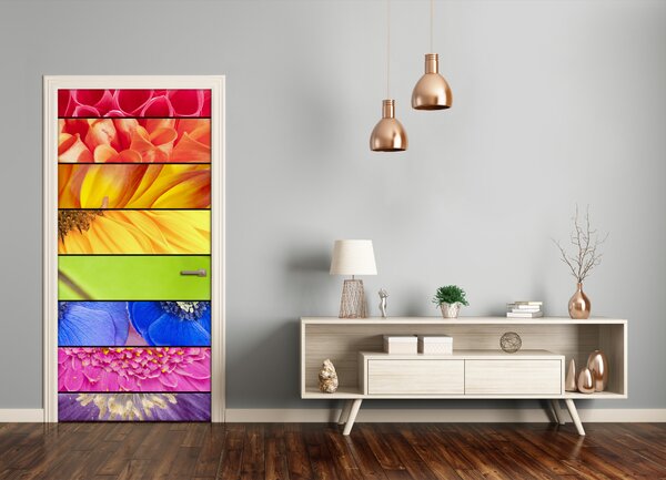 Fototapeta samolepiace farebné kvety 85x205 cm