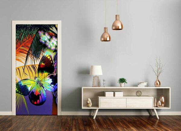 Fototapeta samolepiace farebné kvety 85x205 cm
