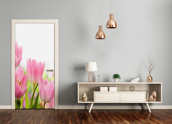 Fototapeta samolepiace ružové tulipány 85x205 cm