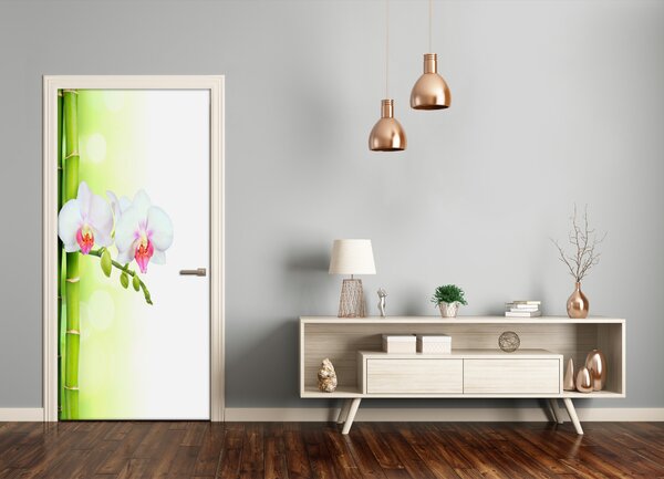 Fototapeta samolepiace Orchidea a bambus 85x205 cm