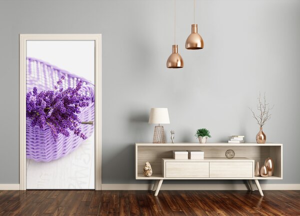 Fototapeta samolepiace Levanduľa v koši 75x205 cm
