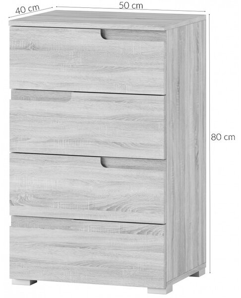 Szynaka Komoda Selene 2 50 cm biela mat/lesk