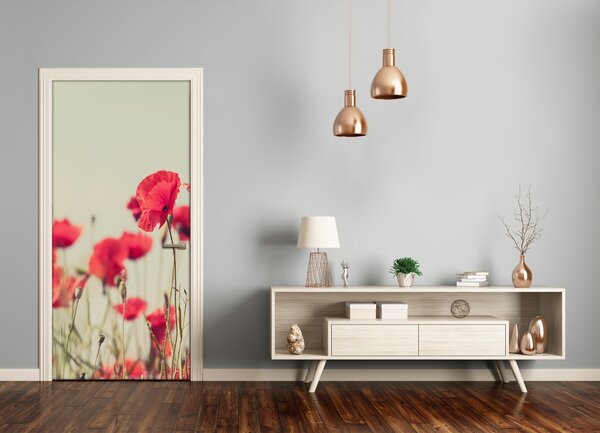 Fototapeta samolepiace poľné mak 75x205 cm