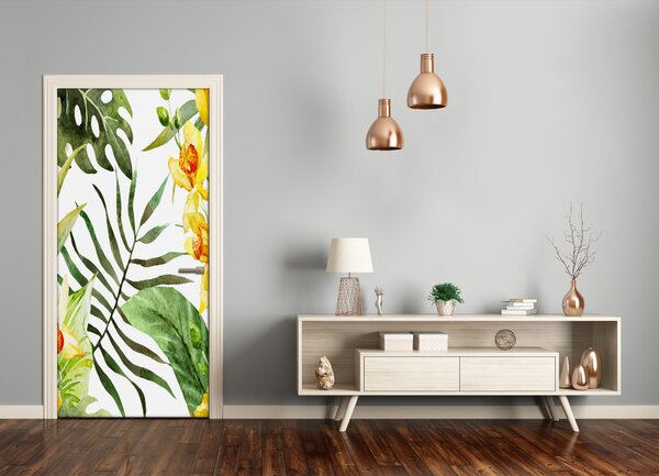 Fototapeta samolepiace tropické kvety 85x205 cm