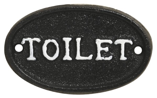 Kovový štítok na WC Antique Black