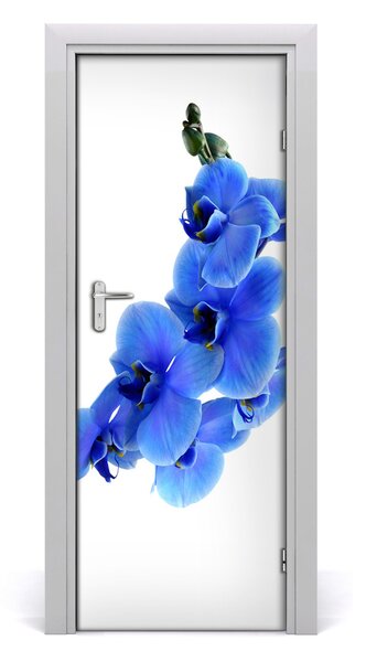 Fototapeta samolepiace modrá orchideami 75x205 cm