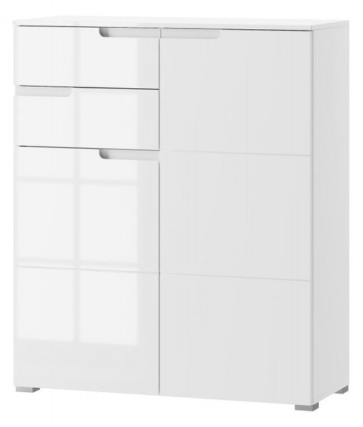 Szynaka Komoda Selene 7 100 cm biela lesklá/matná