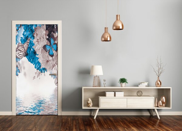 Fototapeta samolepiace Kvety a motýle 85x205 cm