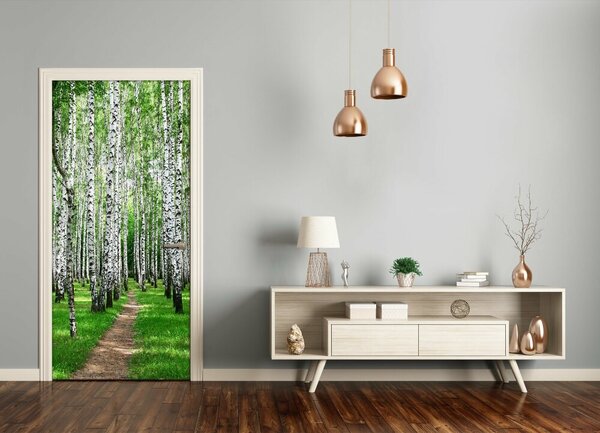 Fototapeta na dvere Břízová les 95x205 cm