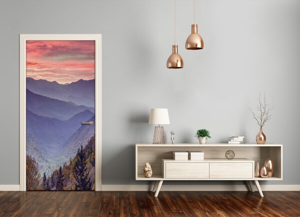 Fototapeta na dvere hmla nad horami 75x205 cm