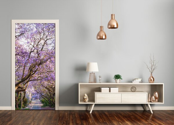 Fototapeta na dvere chodník Jakarand 75x205 cm