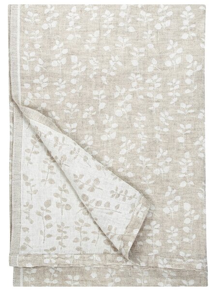 Ľanový obrus / deka Meirami 150x260, bielo-ľanový