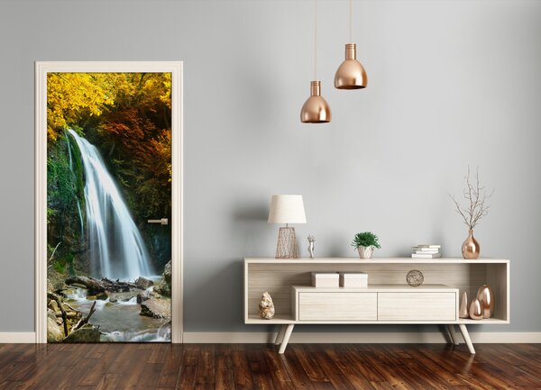 Fototapeta na dvere vodopád v lese 85x205 cm