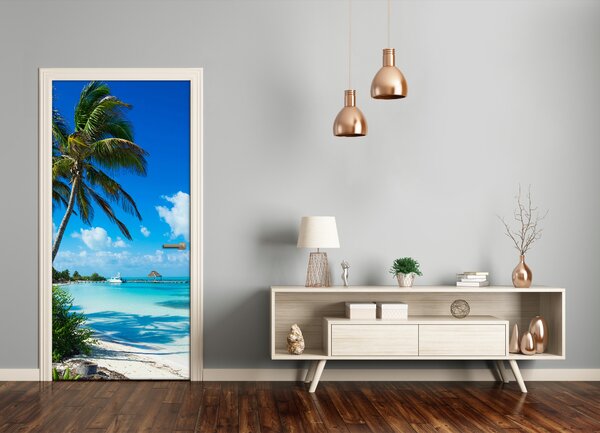 Fototapeta na dvere tropická pláž 75x205 cm