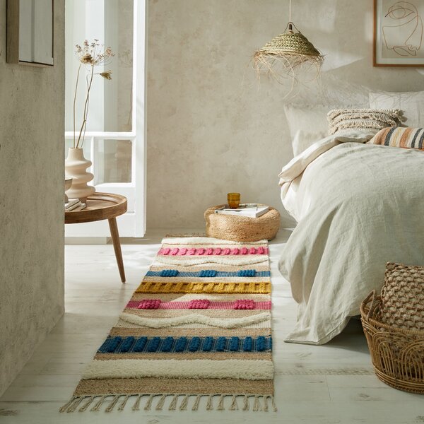 Flair Rugs , Behúň Jubilant Medina Jute Natural/Multi, 60x230, viacfarebná, obývacia izba