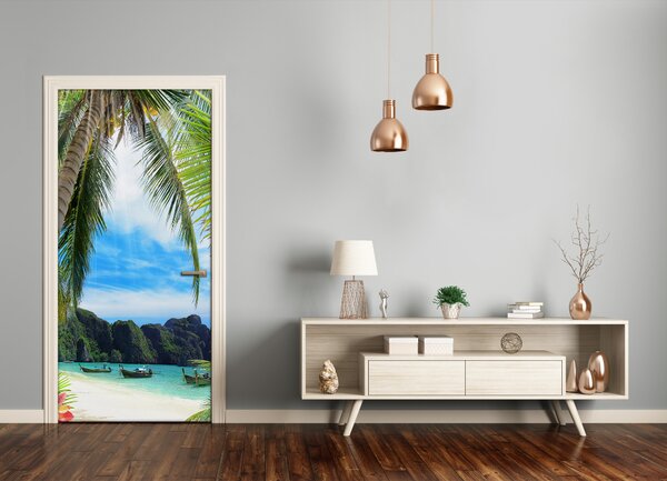 Fototapeta na dvere tropická pláž 75x205 cm