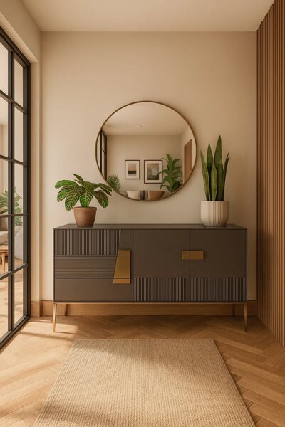 LivinHill Komoda Stilig ST102 160 cm grafit/zlatá