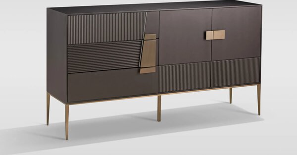 LivinHill Komoda Stilig ST102 160 cm grafit/zlatá