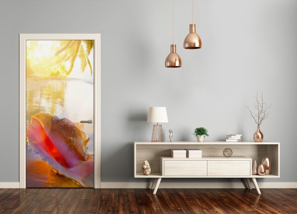 Fototapeta na dvere mušle pláž 75x205 cm