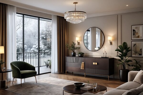 LivinHill Komoda Stilig ST102 160 cm grafit/zlatá