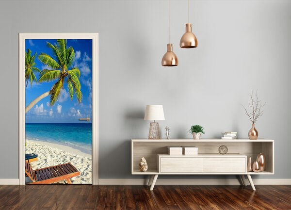 Fototapeta na dvere tropická pláž 75x205 cm