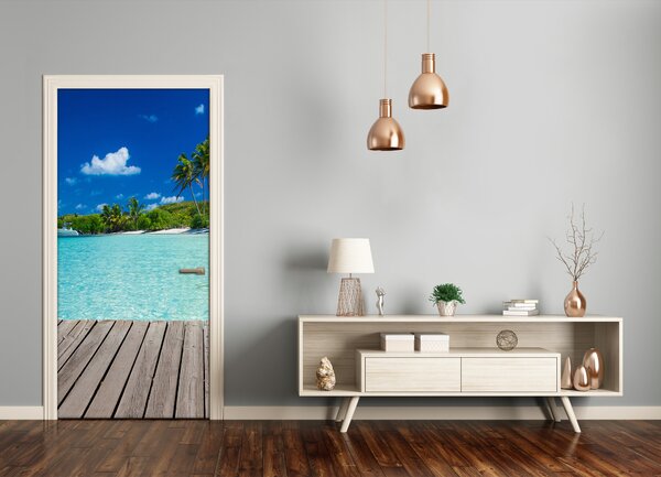 Fototapeta na dvere tropická pláž 85x205 cm