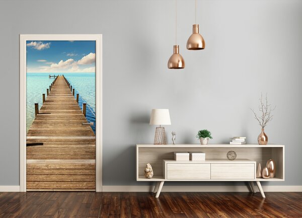 Fototapeta na dvere drevené mólo 75x205 cm